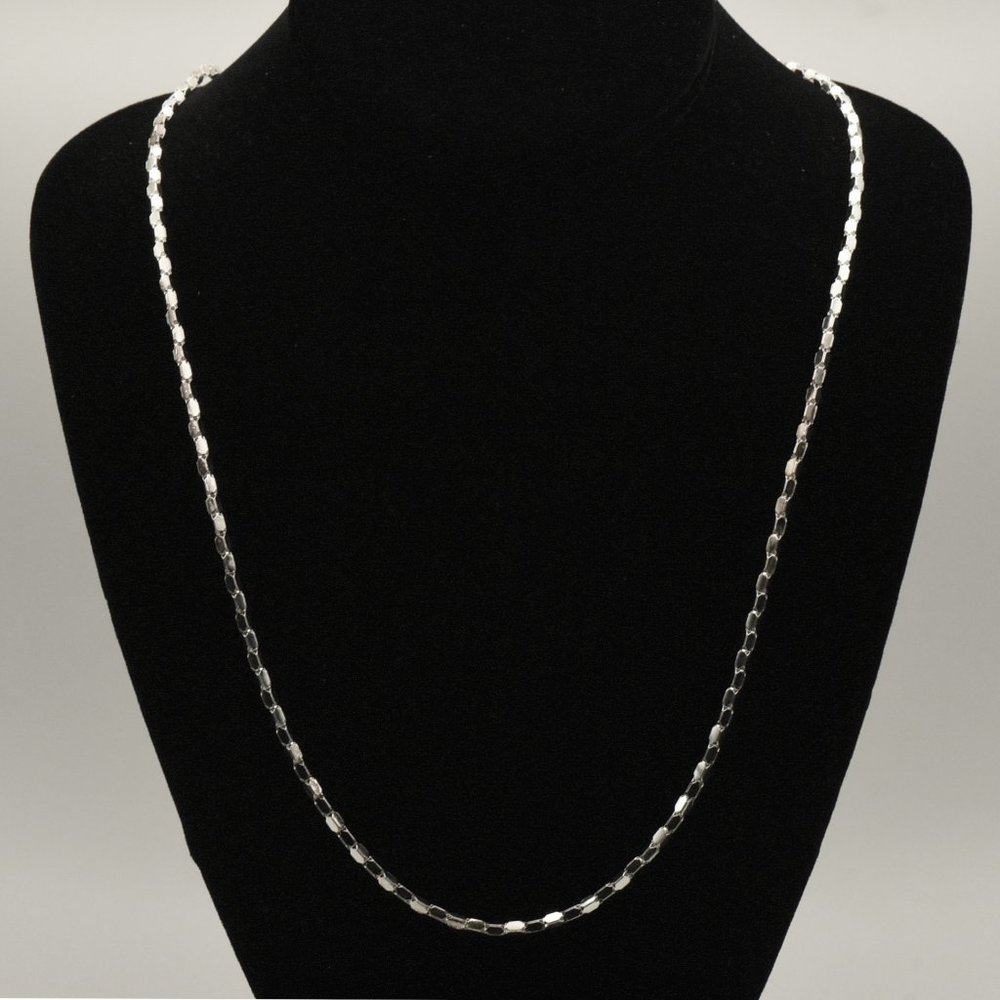 Milor - Vintage Italian 950 Silver Cubic Link Chain Necklace